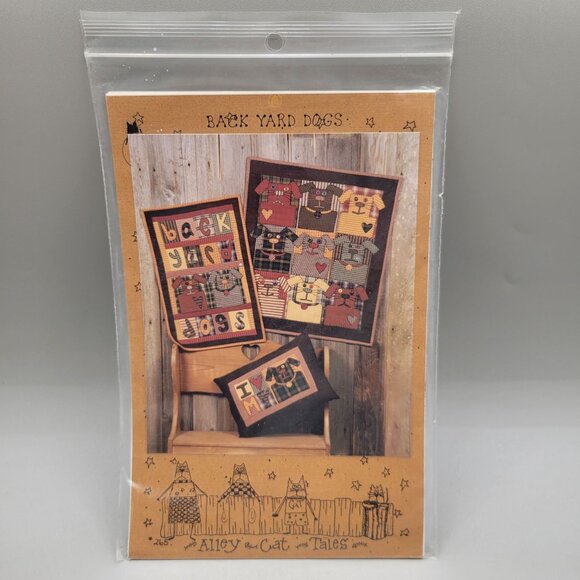 Back Yard Dogs Quilt Pattern Alley Cat Tales Various Sizes Plus Pillow - Picture 1 of 3